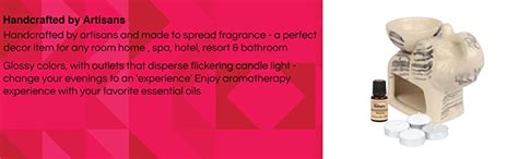 Pure Source India Elephant Shape Aroma Burner Coming with 4 pcs Free ...
