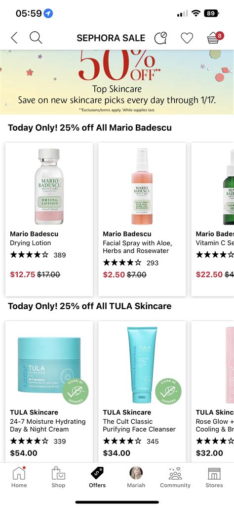 Why is it not showing the discount on Tula products? : r/Sephora