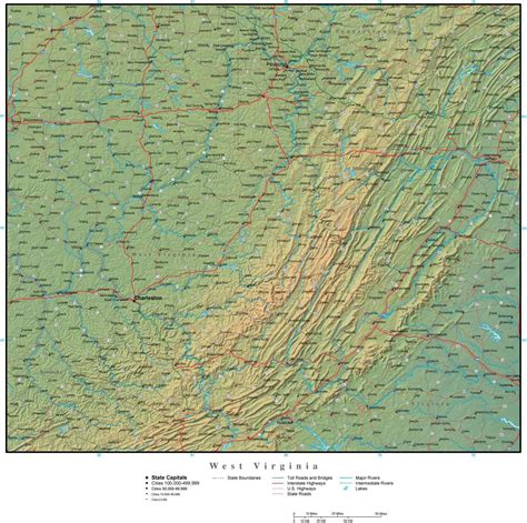 West Virginia Elevation Map A Map Showcasing The Role Of Elevation In