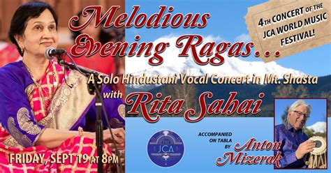 Hindustani Vocal Concert in Mount Shasta CA, Jefferson Center for the ...