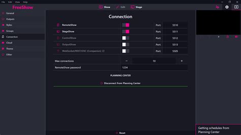 FreeShow | Planning Center Integrations