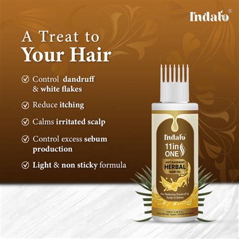 11 in 1 Herbal Hair Oil for Dandruff & Hair Care – Best Hair Oil – Indalo
