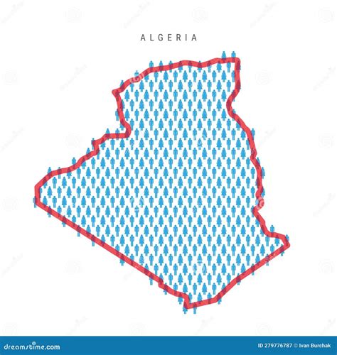 Algeria Population Heat Map As Color Density Illustration Stock Photography | CartoonDealer.com ...