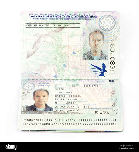 A 2013 European Union biometric passport for the United Kingdom (with ...
