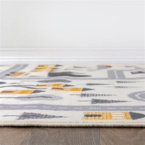 World Rug Gallery 8 X 10 (ft) Beige Indoor Geometric Area Rug ...