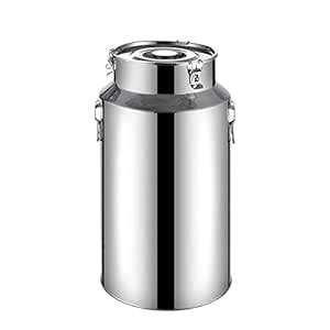 Buy Large Capacity Stainless Steel Milk Bucket Can with Sealed Lid ...