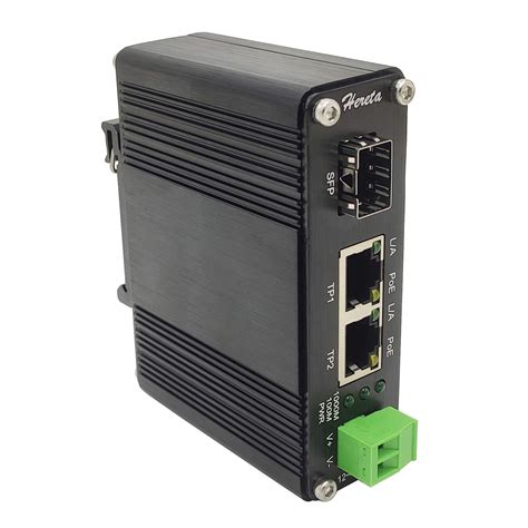Buy Hereta Gigabit Industrial Ethernet Media Converter POE+ 30W ...