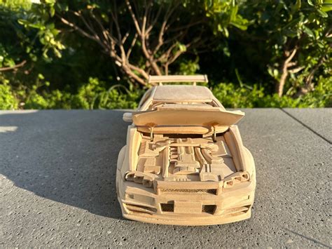 Nissan Skyline GTR, R34, 1/13 Scale, Wooden Car, Handcrafted Toys, Wooden Toys, Model Car - Etsy