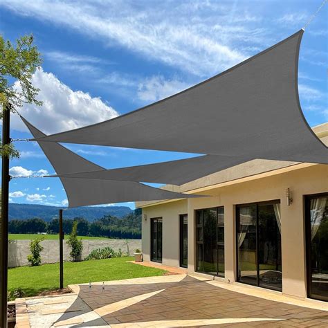Amazon.com : Artpuch 20'x20'x20' Dark Grey Sun Shade Sail Curved ...