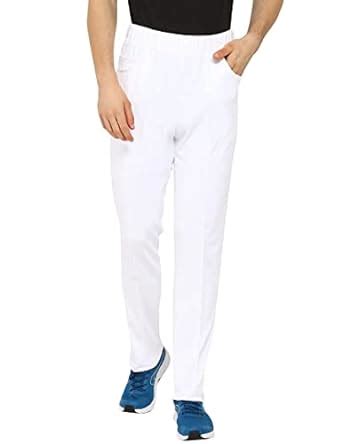 CHKOKKO Men Cricket Track Pant Sports Lower White S : Amazon.in ...