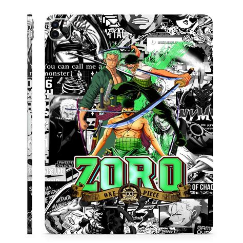 3D Embossed Tablet Skin - One Piece Zoro Monster Collage – SkinsLegend