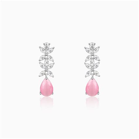 Silver Zircon Studded Magical Drop Necklace – GIVA