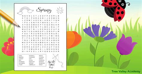 Image result for Spring Break Word Search