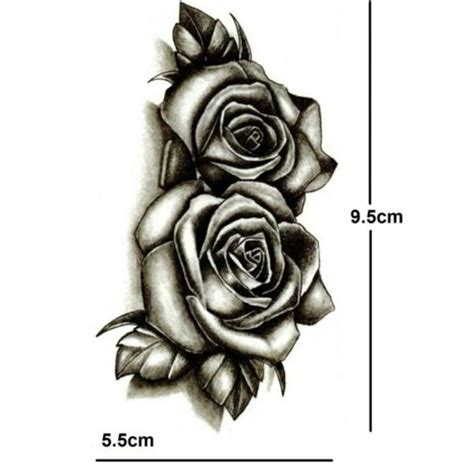 Tattoo Stickers Temporary Rose Tattoo Arm Temporary Tattoo Realistic ...