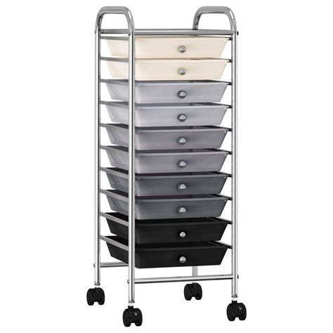 Buy pedkit 10-Drawer Mobile Storage Trolley Unit with Castor Wheels ...