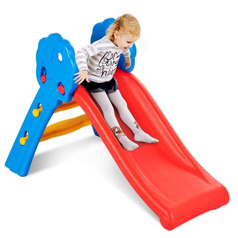 Costway Children Kids Junior Folding Climber Play Slide Indoor Outdoor ...
