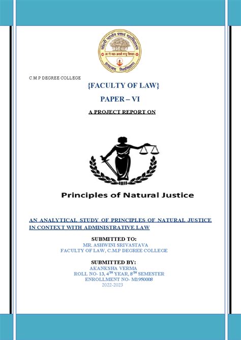 Natural Justice 034330 - ####### C.M DEGREE COLLEGE {FACULTY OF LAW ...