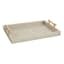 Providence Natural Textured Faux Leather Tray, 17x12