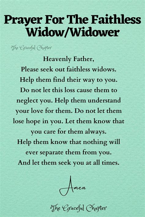 10 Comforting Prayers For Widows And Widowers - The Graceful Chapter