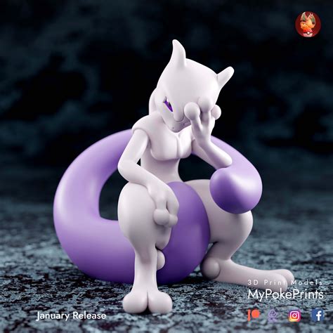 👽 Mew and Mewtwo - duo statue・ 3D File for ・Cults