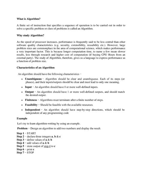 1.Introduction and Recurrence Relation - What is Algorithm? A finite ...