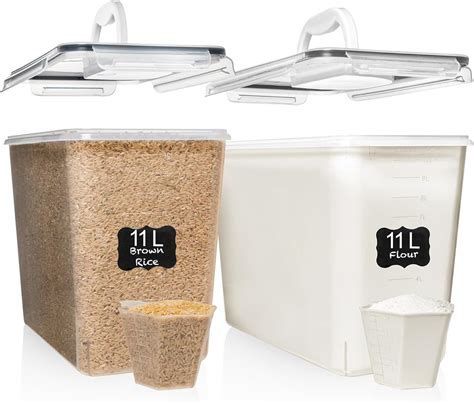 Shazo 2 PC (11L | 372 oz) Flour Sugar Storage India | Ubuy