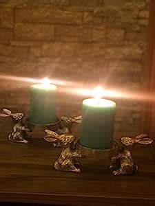Buy Metallic Designs Rabbit Candle Holder with Pure Design and Texture ...
