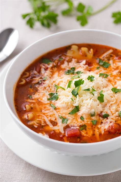 Lasagna Soup featuring KRAFT Parmesan Cheese and HUNT'S  