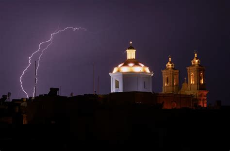 In pictures: Lightning cracks over Malta in August shower