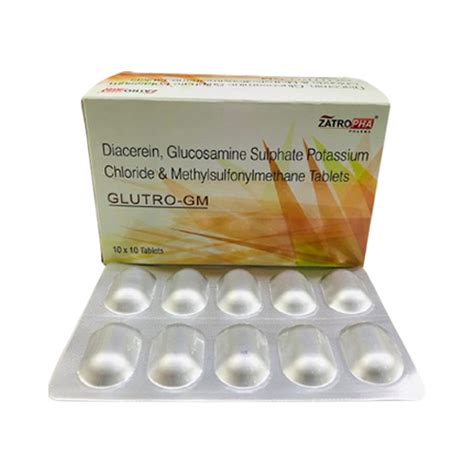 Glutro gm - Diacerein, Glucosamine Sulphate Potassium Chloride ...