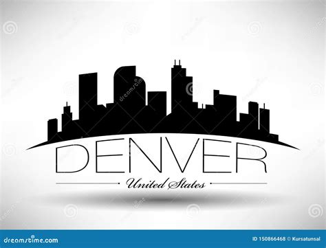 Vector Graphic Design of Denver City Skyline Stock Vector ...