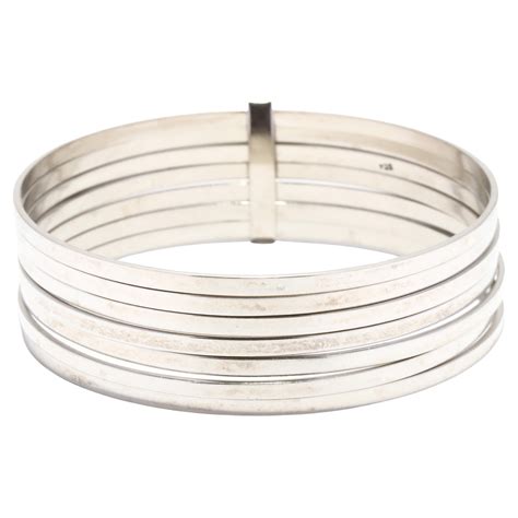 Sven Haugaard Danish Design Pierced Sterling Silver Bangle Bracelet ...