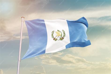 Premium Photo | Guatemala national flag waving