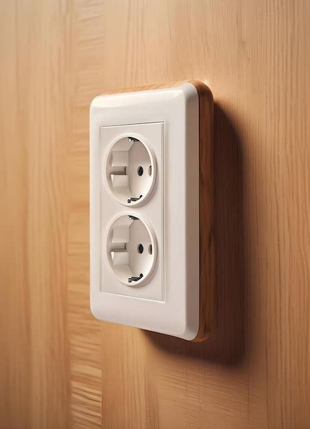 Electrical outlet socket on wooden wall | Premium AI-generated image