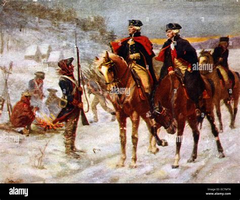 Washington and Lafayette at Valley Forge. Painting by John Ward Dunsmore. George Washington and ... - painting of washington at valley forge