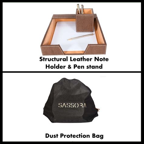 Sassora Premium Leather Deskset For Home And Office