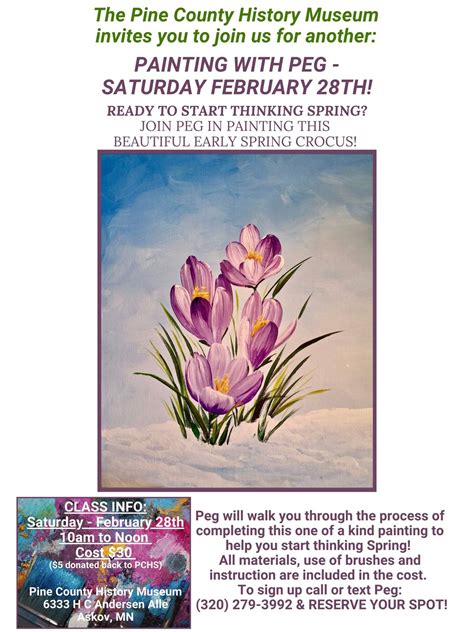 Painting with Peg - Early Spring Crocus, 6333 H C Andersen Alle, Askov ...