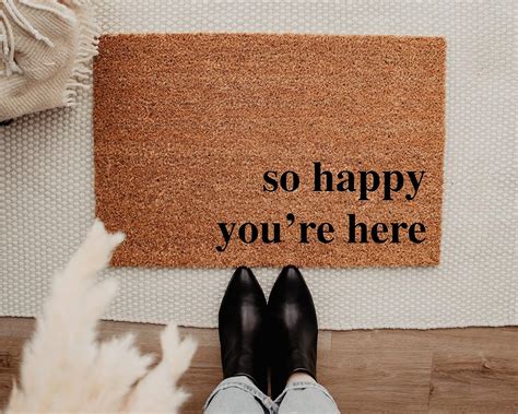 Amazon.com: So Happy You're Here Doormat Modern doormats, Alphabet ...