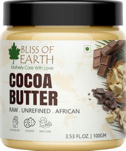 Bliss of Earth Raw Organic Cocoa Butter For Stretch Marks & Daily ...