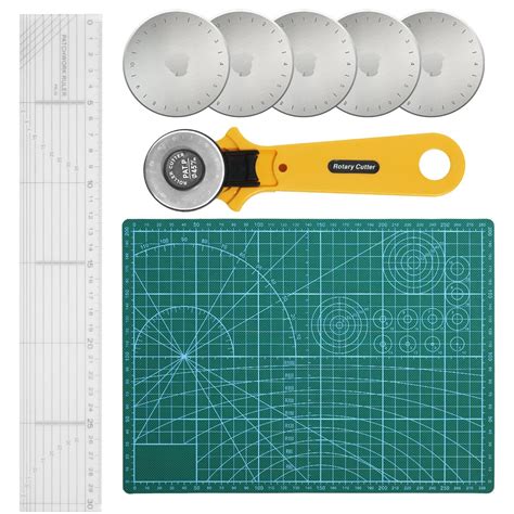Buy Serplex® Rotary Cutter Set, Rotary Fabric Cutter with 5 Replacement ...