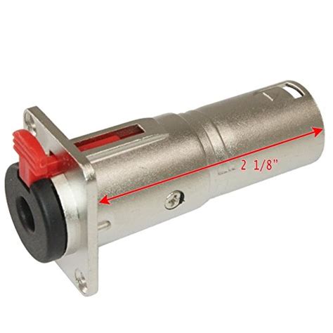 MCSPROAUDIO 1/4 TRS to XLR Male Pass Through Panel Mount Jack, 1 count ...