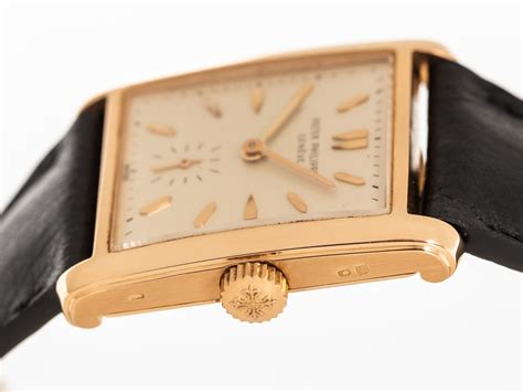 PATEK PHILIPPE Vintage Rectangular Gentlemen Ref-2530 18k Rose Gold Bj-1954