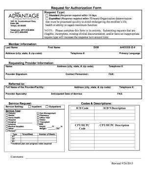 Fillable Online Request for Authorization Form - Bridgeway Health ...