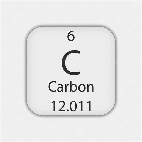 Premium Vector | Carbon symbol Chemical element of the periodic table Vector illustration