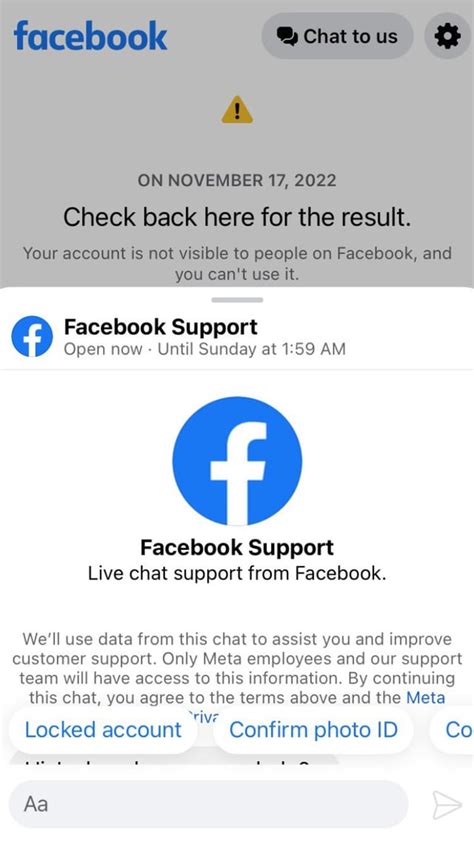 Facebook Support Chat 的图像结果