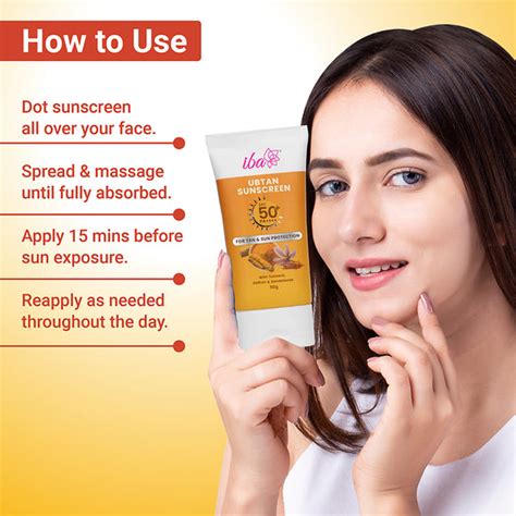 Buy Ubtan Sunscreen SPF 50 PA++++ Online - Iba Cosmetics