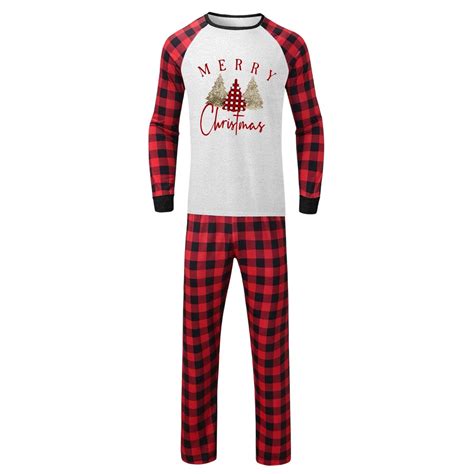 Couple Christmas Pajamas Matching Sets 2 Piece Winter Flannel Xmas ...
