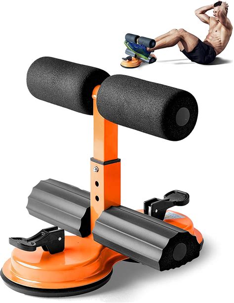 SQUATZ Portable Sit Up Bar Floor Holder with 2 Strong Suction Cups for ...