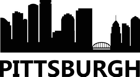 Pittsburgh skyline on white background. Pittsburgh city. Pennsylvania Usa skyscraper buildings ...