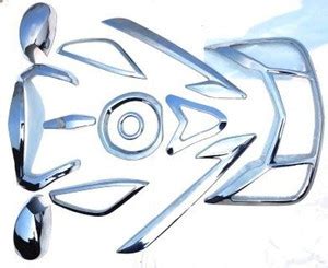 GRIP LIGHT CHROME GARNISH TVS JUPITER SET OF 12 Bike Fairing Kit Price ...